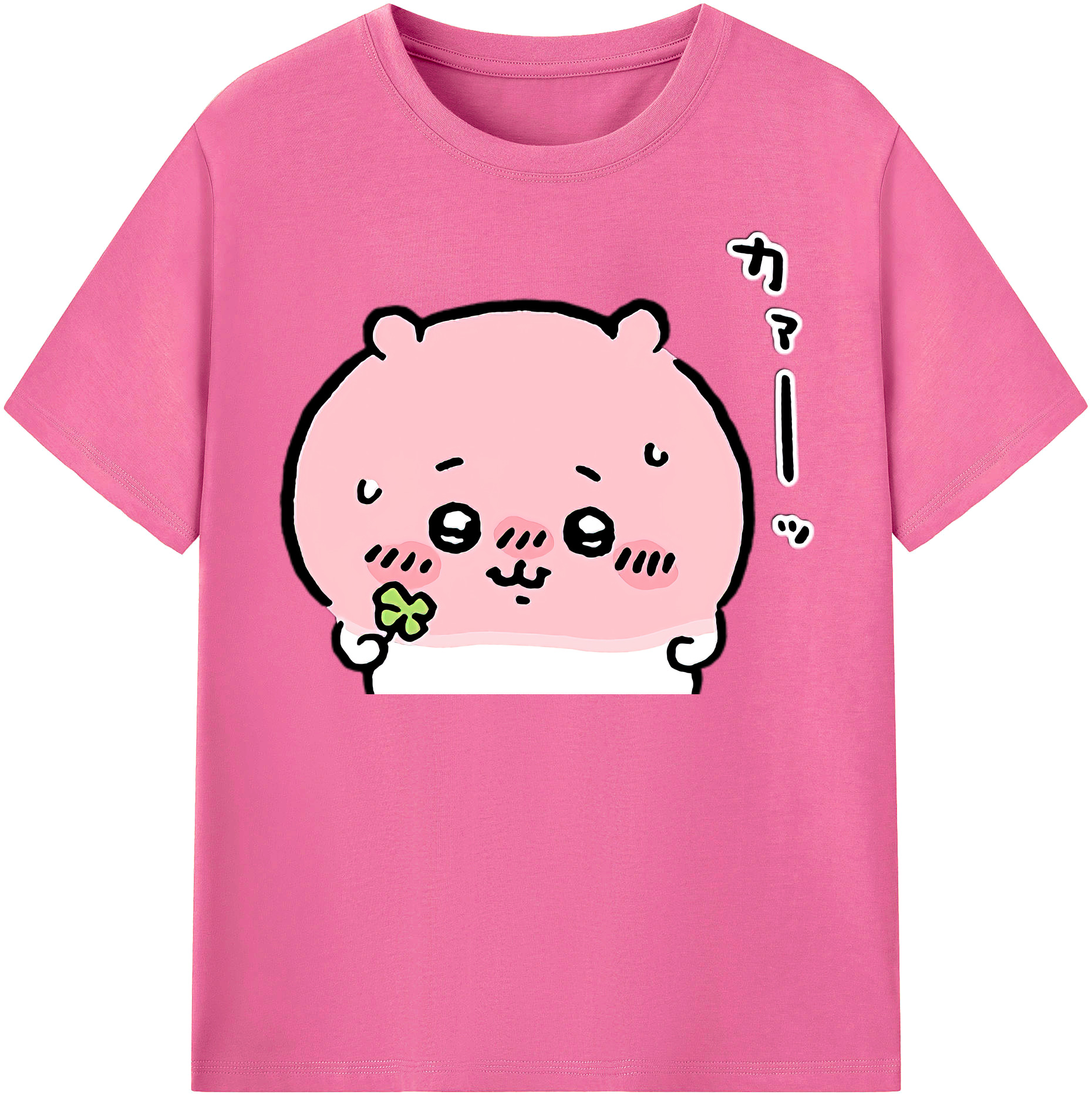 （画像用） ちいかわ ちいかわ Chii-kawa chiikawa レディースカジュアルプリントTシャツ（綿100％）